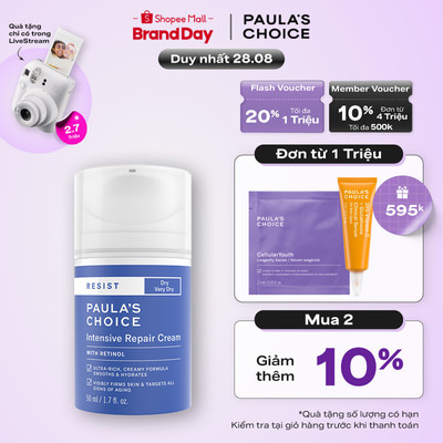 Kem dưỡng ẩm giúp mờ thâm nám và nếp nhăn Paula's Choice Resist Intensive Repair Cream 50ml 7810