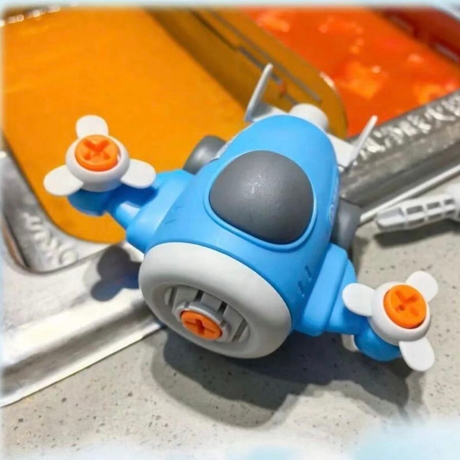 Máy bay lắp ráp đồ chơi trẻ em Haidilao Fun#海底捞趣味儿童玩具拆装飞机