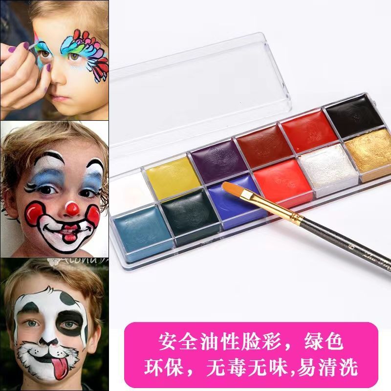 Halloween Show Facial Paint Cream Drama Face Paint Oil Paint Stage Clown Makeup Water-Soluble Full S