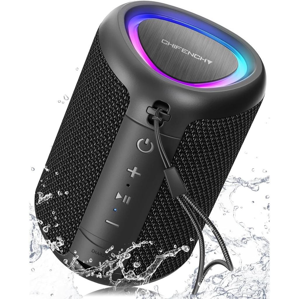 Portable Bluetooth speaker is a must-have for the beach：Powerful and crystal-clear sound/Dynamic lig
