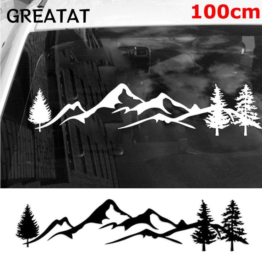 GREAT 100cm Auto Decal Offroad PET SUV RV Tree Mountain