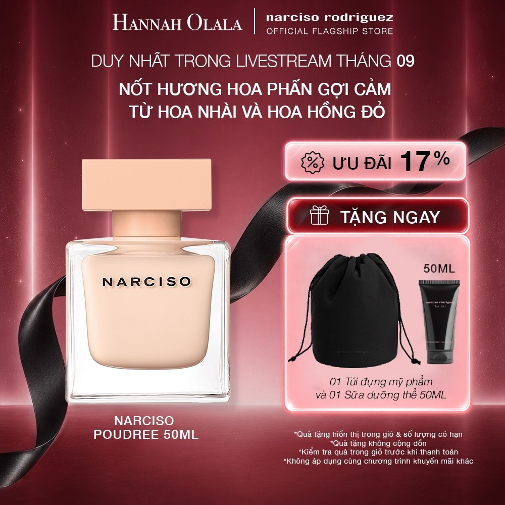 [HANNAH] Nước Hoa nữ Narciso Rodriguez Narciso EDP Poudree 50ml