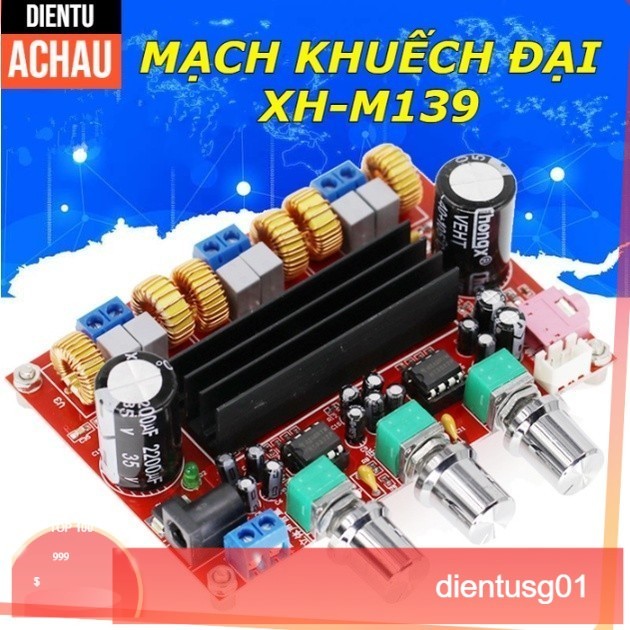 105 Mạch khuếch đại âm thanh XH-M139 công suất 2x50W, sub 100W