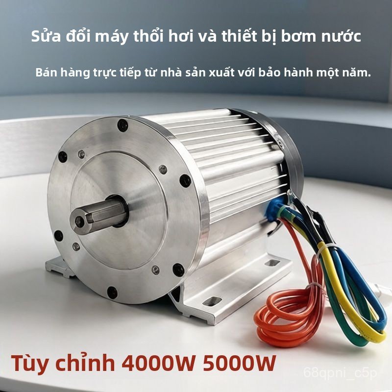 Motor không chổi than DC 5000W cho máy rửa xe, thang máy, máy đùn, máy phát điện, thay puli, bền bỉ
