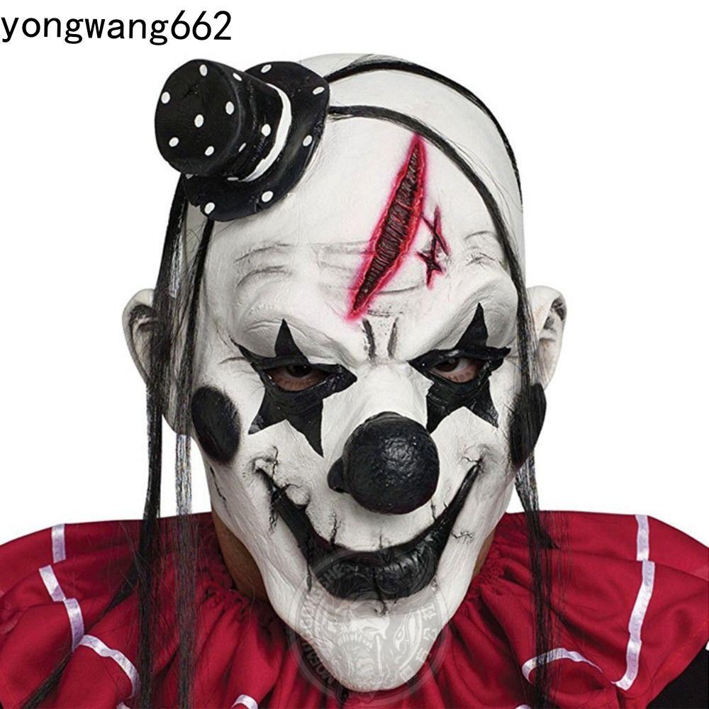NORYX Halloween Full Face Mask, Cao Su Trang Điểm Halloween Clown Facemask, Mũ Đội Đầu Người Lớn Ful
