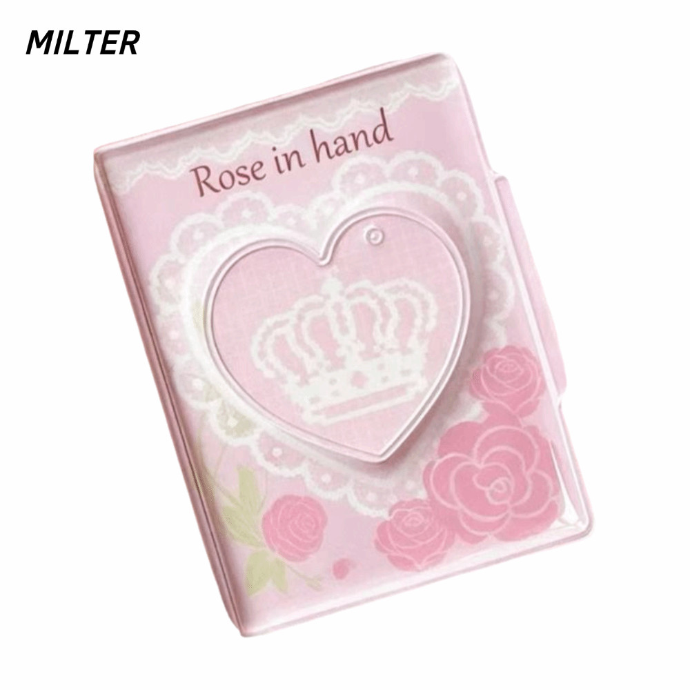 MILTER Photocard Binder, Ring Binder PVC Card Holder Book, Quà tặng Trang bỏ túi 3 inch Kpop Album ả