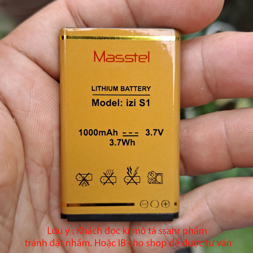 Pin hãng Mastel IZI S1,  Dung lượng 1000 mAh .- Thiết kế chuẩn 2025