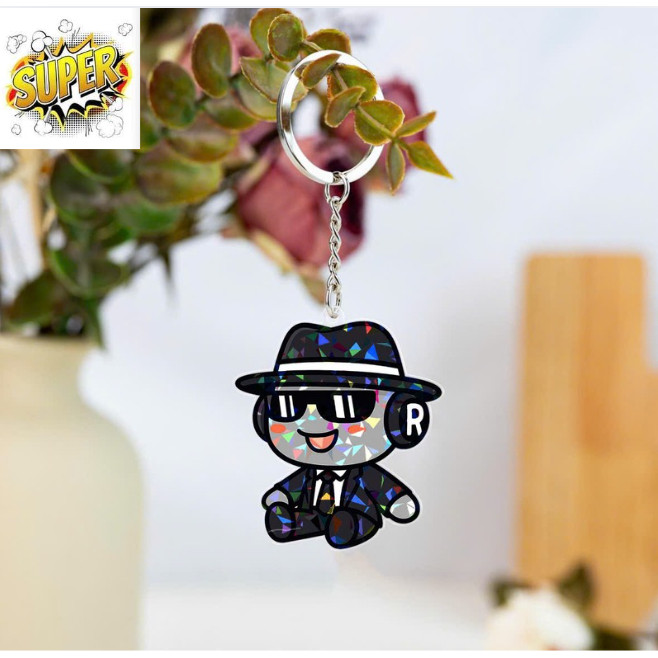 Móc khoá Roblox Forsaken Chance Forsaken Keychain, Video Game Lover, Chance Team Killer Acrylic Keyc