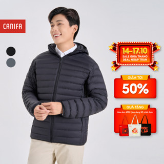 Áo khoác lông vũ nam CANIFA siêu nhẹ siêu ấm dài tay có mũ 8OT24W032