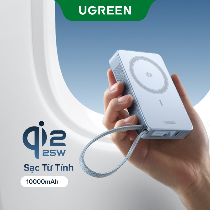 【Pin Sạc Dự Phòng Có Thể Đặt Hàng】【Qi2 25w】Sạc dự phòng UGREEN Qi2.2 25W 10000mAh dành cho iPhone 16