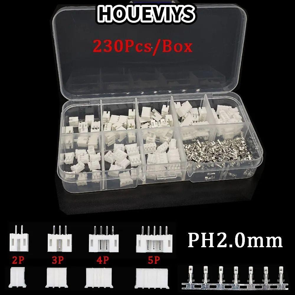 HOUEVIYS Header JST Connector, Bộ chuyển đổi 2.0mm Pitch Terminal Kit / Housing / Pin, Terminal Kit 