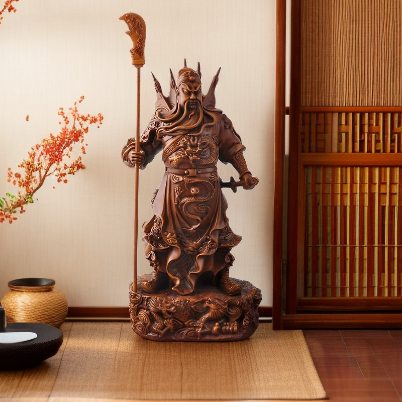 Tượng Guan Gong Trang trí Thần Tài Guan Er Ye Thu hút sự giàu có Guan Yu Guan Sheng Di Jun Trang trí