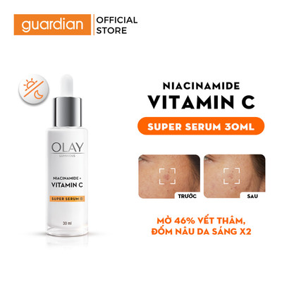 Tinh Chất Super Serum OLAY LUMINOUS NIACINAMIDE + VITAMIN C Hỗ Trợ Mờ Vết Thâm, Đốm Nâu, Dưỡng Sáng Da 30ML