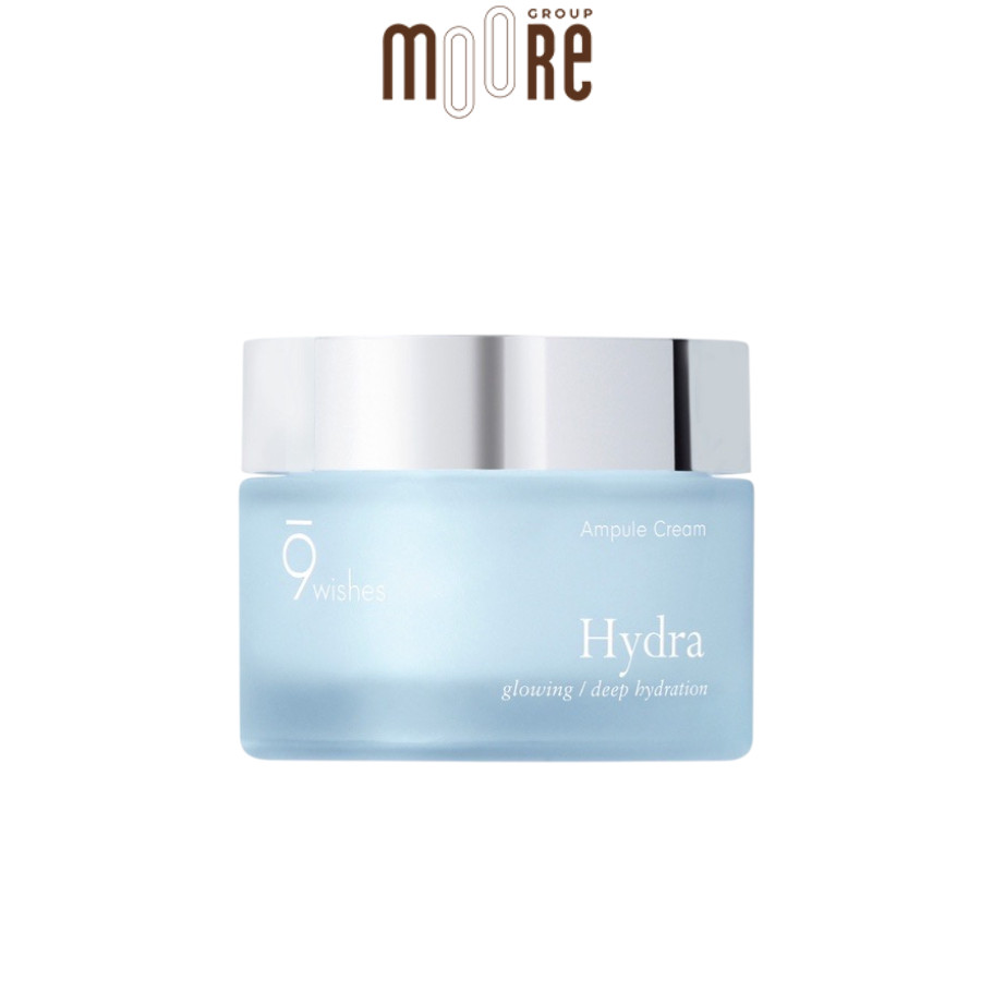 Kem dưỡng ẩm dạng gel 9Wishes Hydra Ampule Cream cấp ẩm mềm mịn da