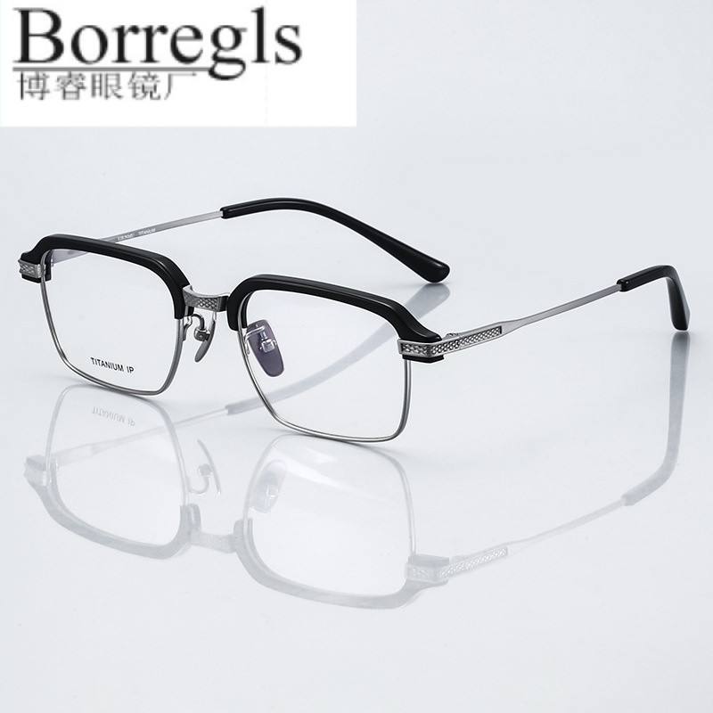 Khung lông mày titan nguyên chất acetate phong cách retro từ Nhật Bản