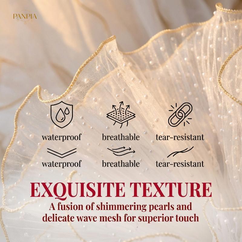 PNPIA- Sóng Sợi Cuộn Vàng Cạnh Lưới Vải Cho DIY Hoa Gói Thủ Công Trang Trí Tiệc 4Yards 28CM Trong Đơ