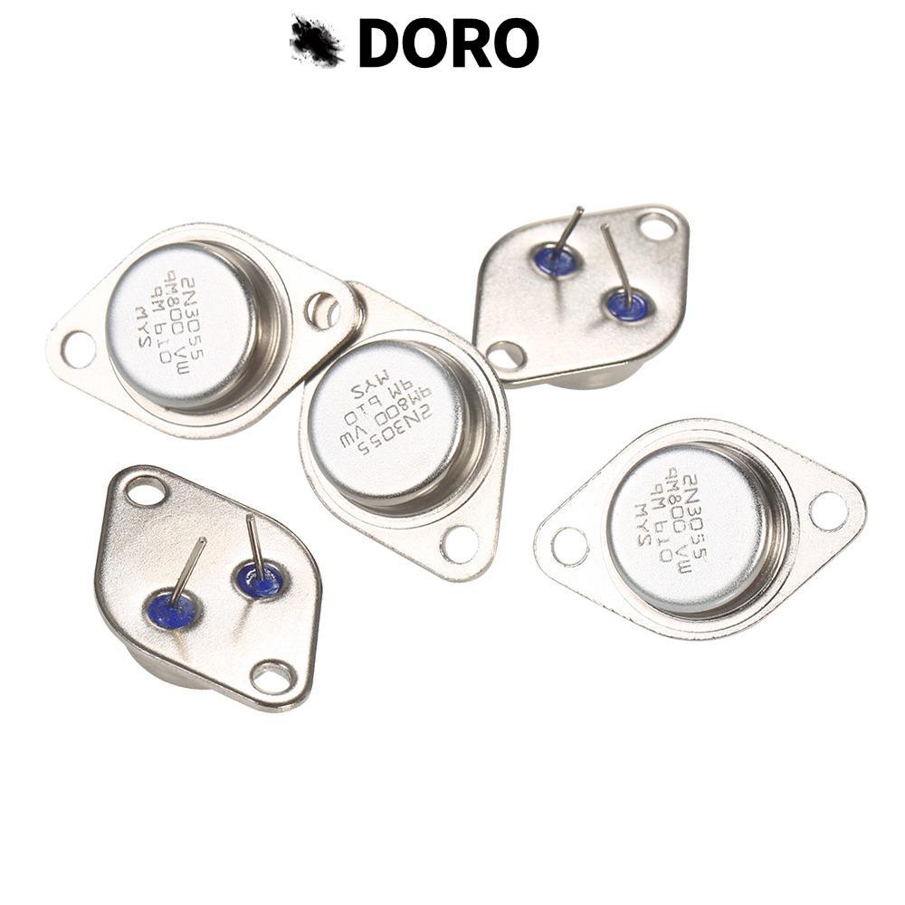 DORO 5 Cái 2N3055 Điện Transistor, 2N3055 NPN TO-3 Điện, Bộ Transistor 15A / 60V Kim Loại 15A / 60V 
