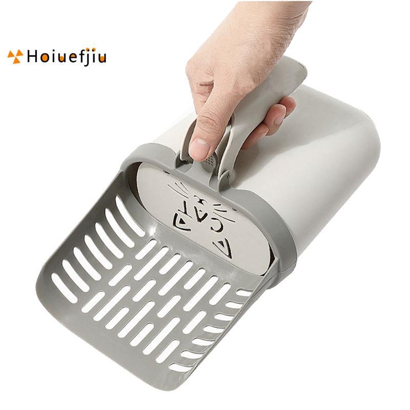 Hiệu quả Cat Litter Scoop Cat Litter Box Tool Cat Litter Scoop với tích hợp Túi đựng rác làm sạch sâ