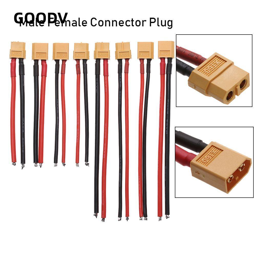 Đầu nối GOODV XT60 Cắm 12 Dây AWG / 14 Dây AWG Có Dây Silicon Nóng Nữ / Nam