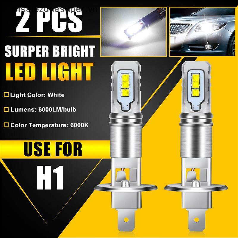 Ons 2 Chiếc H1 6000K Siêu Sáng Trắng 6000LM DRL Bộ Bóng Đèn Pha LED HighBeam at