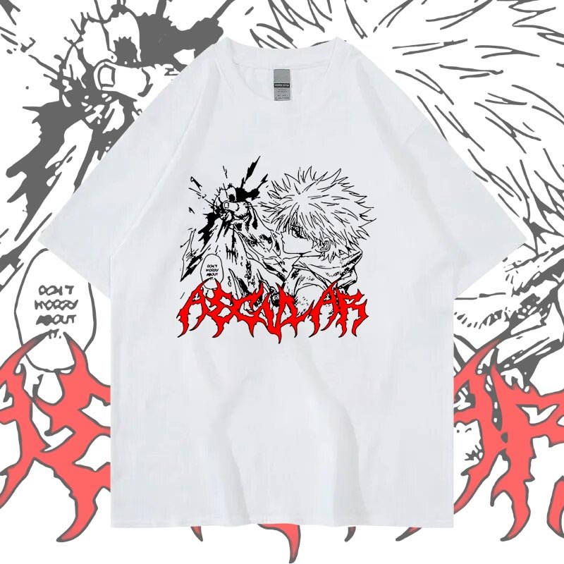 Nam Nữ Full-Time Hunter x Hunter Tay Ngắn Qiqi Anime Nhật Bản In Hình Áo Thun Cotton Mùa Hè
