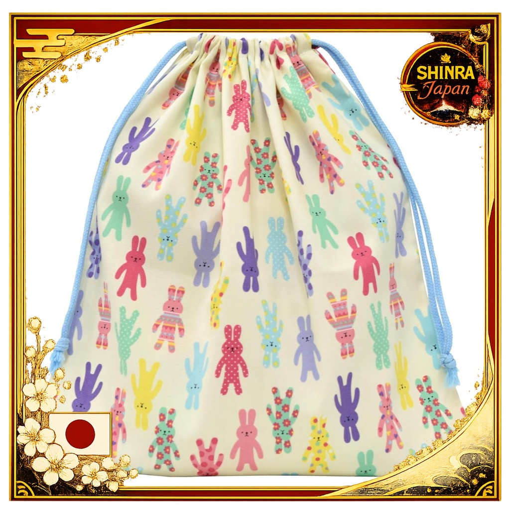 《Direct From Japan》  nicomako Large Gym Clothes Bag, Lunch Bag, Gym Clothes Holder, Boys, Girls, Dra