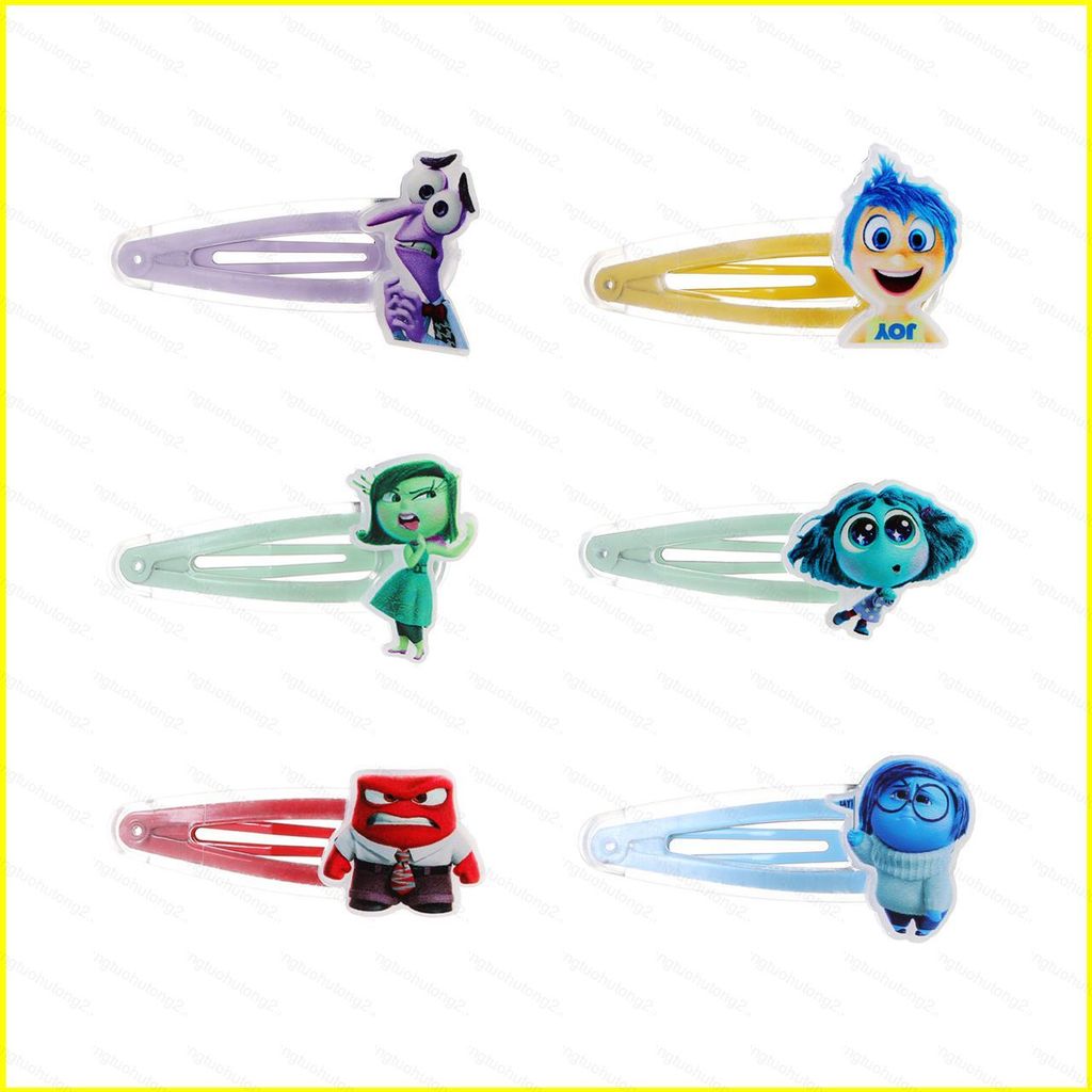 HT2 Inside Out 2 Bobby Pin Anger Niềm Vui Xấu hổ Lo âu Nỗi buồn Nỗi sợ Envy Envy Envy acyl kẹp tóc T