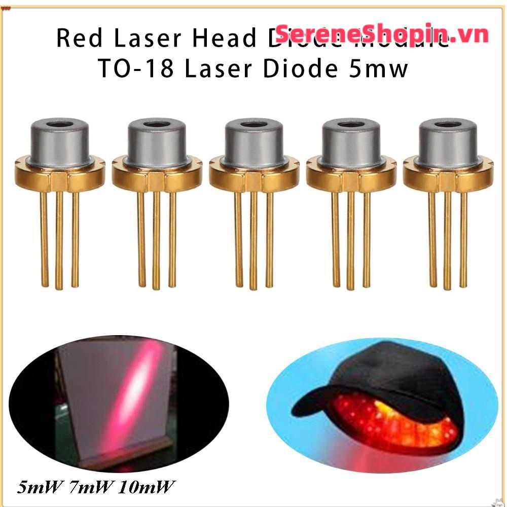 Mô-đun điốt đầu laser đỏ SERENE, Chân máy 5mW 7mW 10mW DIY Hồng ngoại đốt công suất cao, Phòng thí n