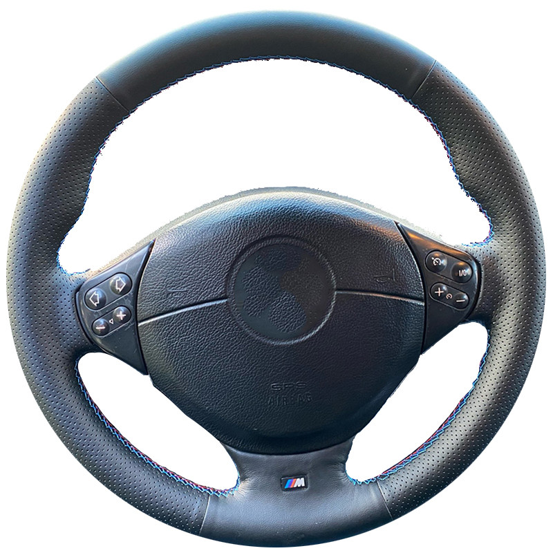 Cao Cấp-Microfiber Da Tay May Ô Tô Vô Lăng Dành Cho Xe BMW M Sport Model E36 1996-2000 E39 1995-2001