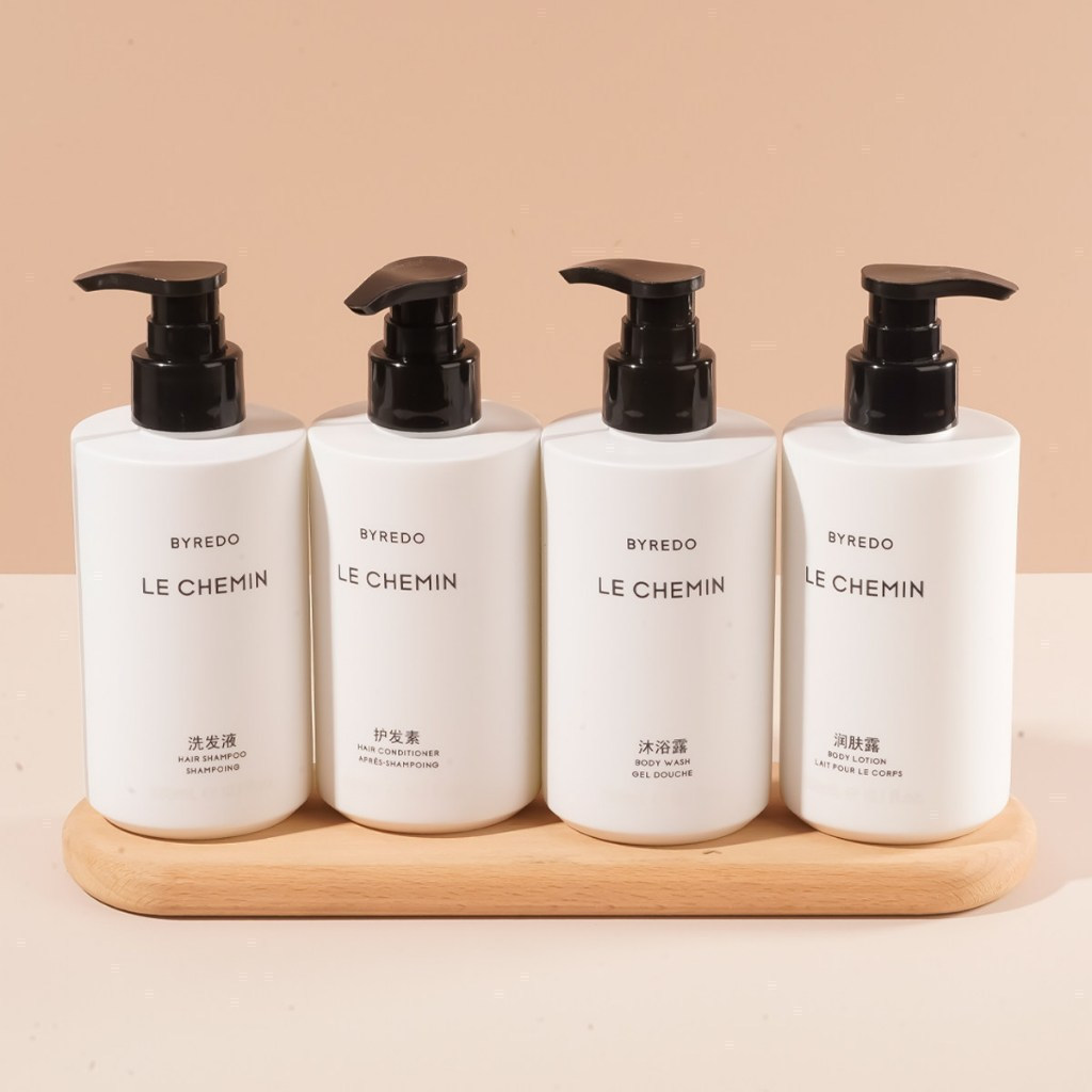Luxury Selection Hotel LE CHEMIN Journey Series Dầu gội, Dầu xả tóc, Gel tắm, Sữa dưỡng ẩm 300ml Lux