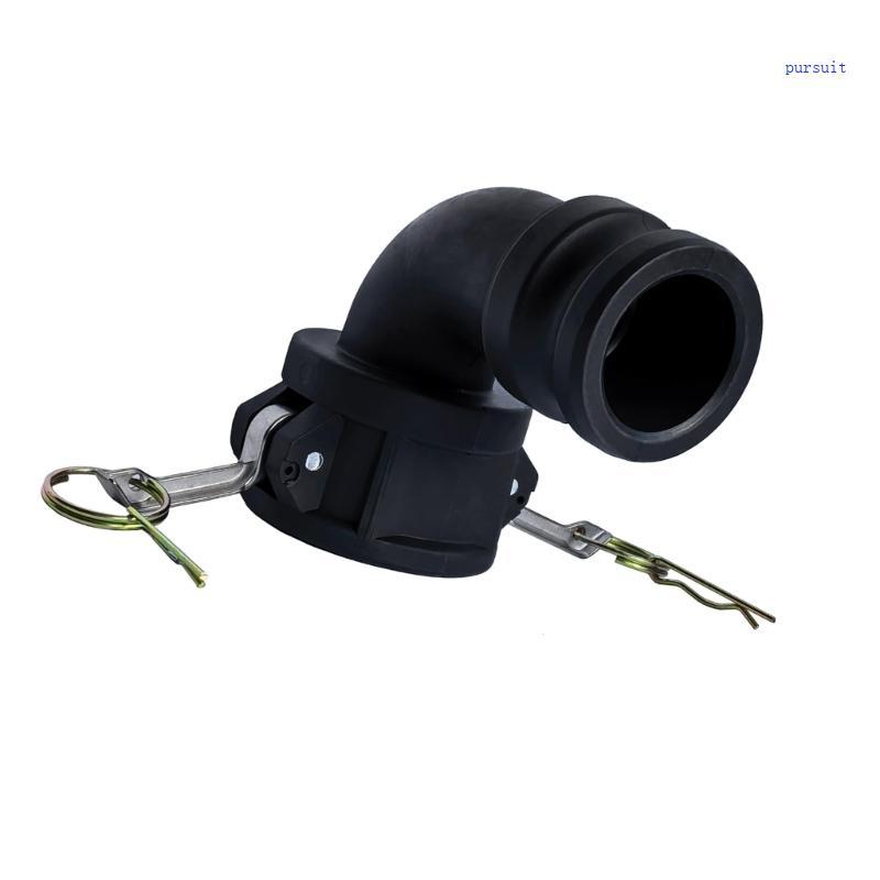 90 Degree 2 Inch Polypropylene Elbow Hose Coupling Fitting Adapter for Transfer