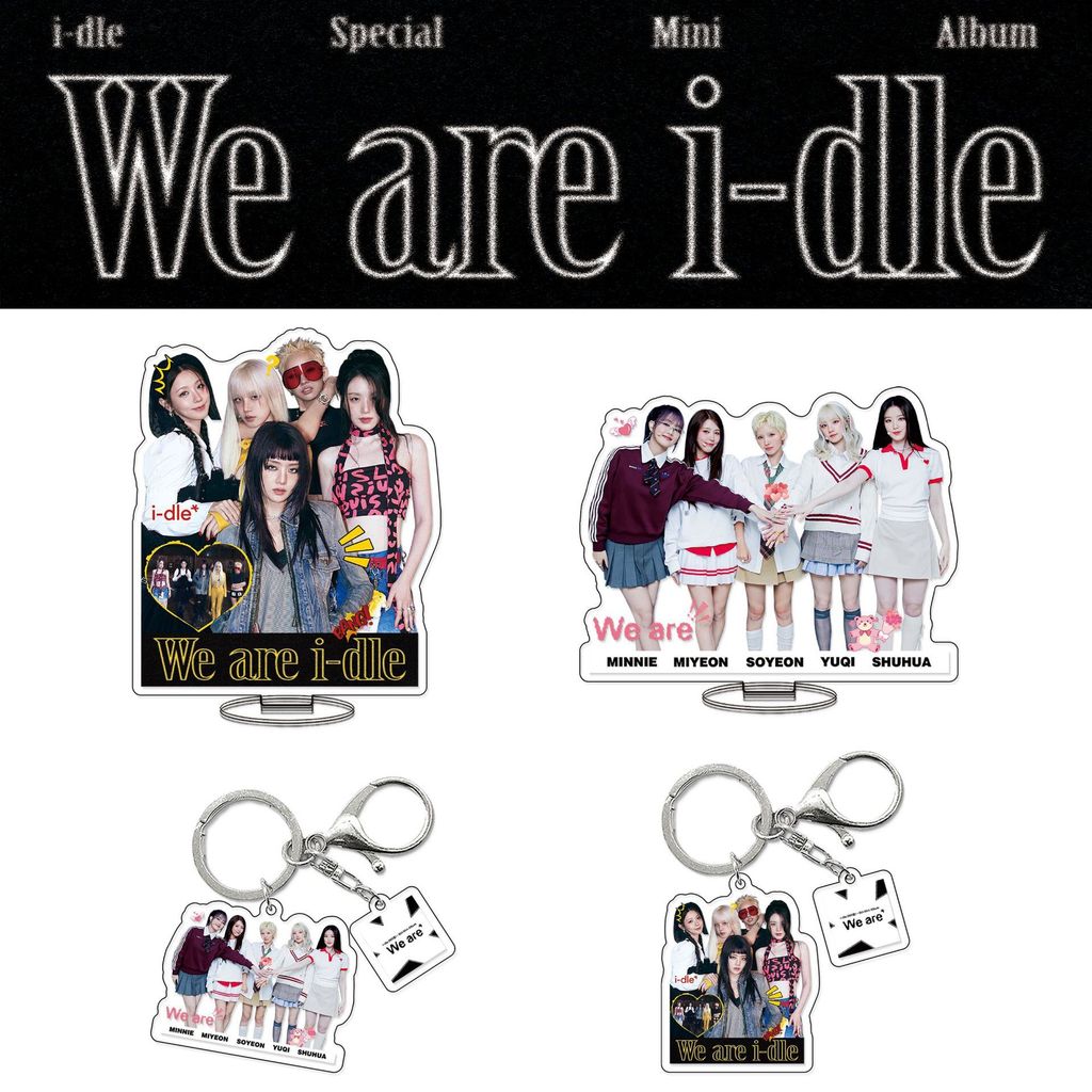 GIDLE Stand Album mới < We are > Móc khóa Song Yuqi i-dle Acrylic Móc khóa Đồ trang trí#7. 14pdd. cà