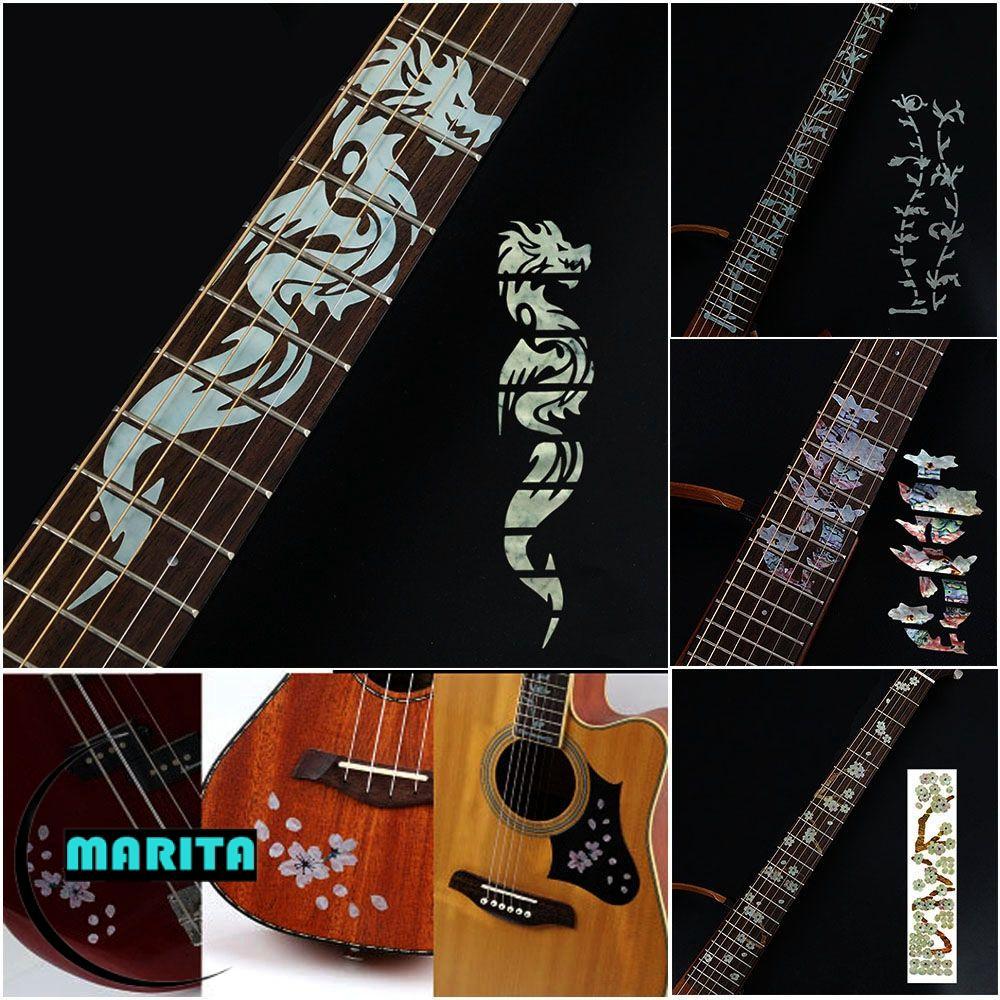MARITA Fretboard Sticker Nhạc cụ Trang trí Đề can khảm chữ thập đẹp