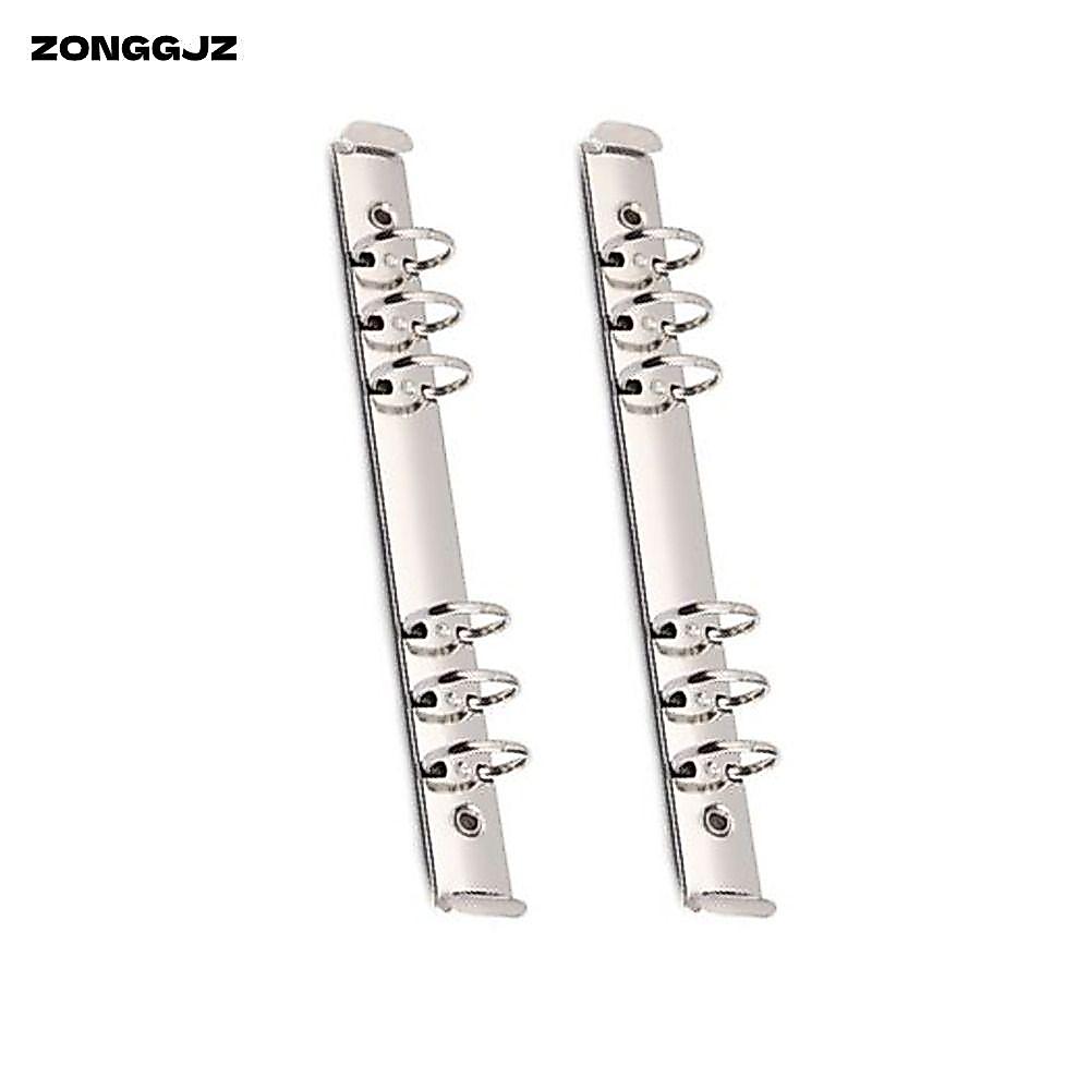 ZONGGJZ 2 Chất Kết Dính A5, Vòng 6 Lỗ 3Cm a5 Chất Kết Dính 6 Vòng, Đường Kính 3Cm Màu Bạc Kẹp Kim Lo