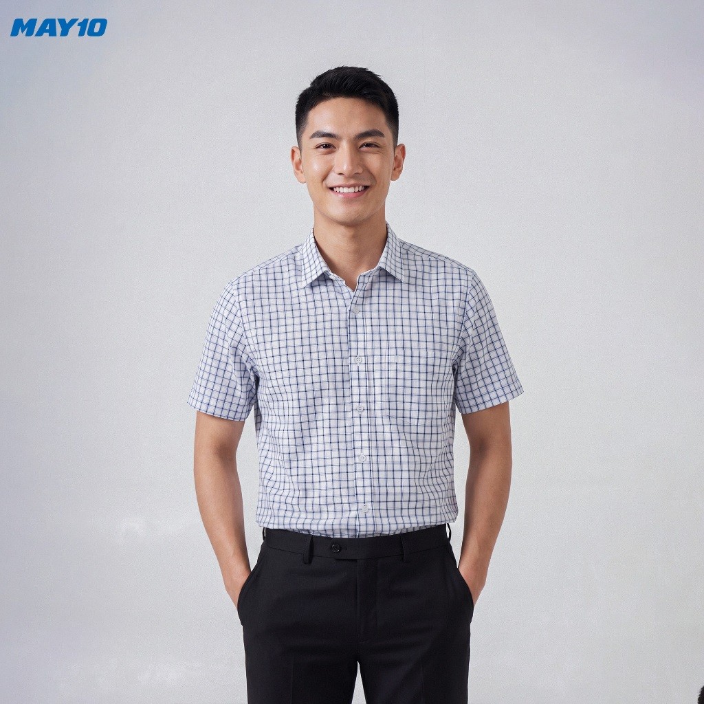 Áo Sơ mi nam cộc tay May 10 form RegularFit mã 010126001 4