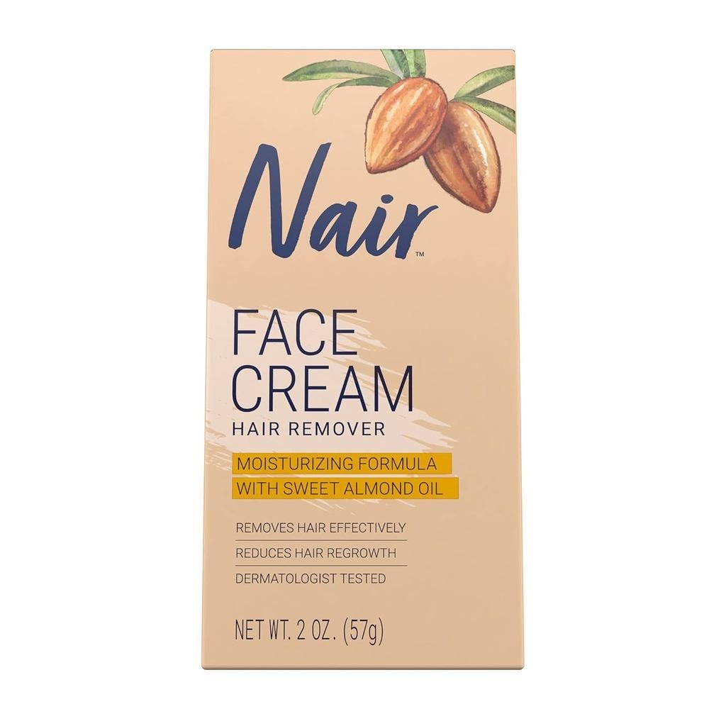 Nair Hair Removal Moisturizing Facial Lotion, Contains Almond Oil, 2 Ounces