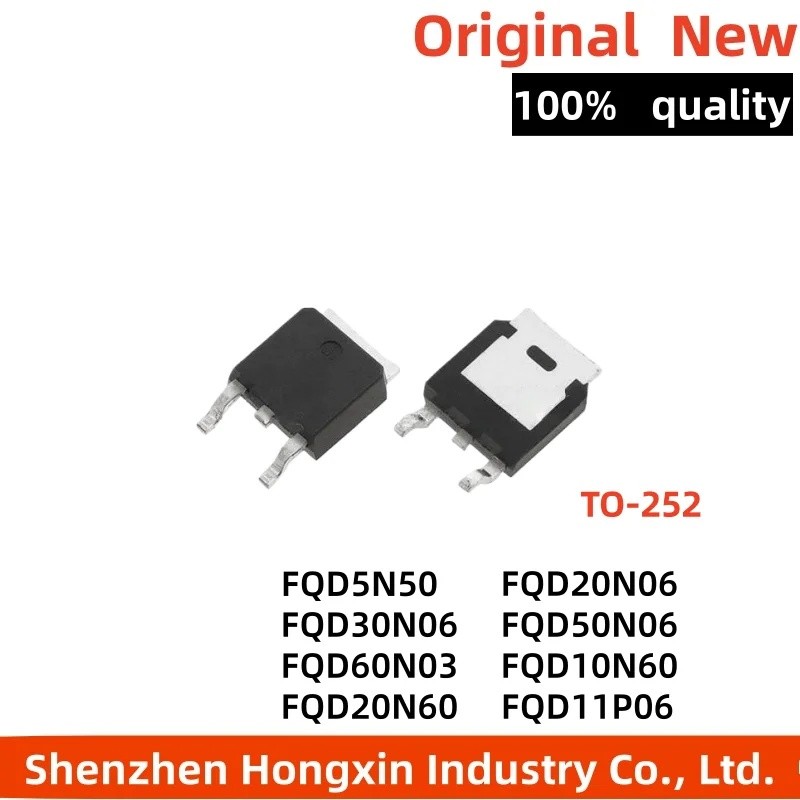 5 Chiếc FQD20N06 FQD5N50 FQD50N06 FQD30N06 FQD20N60 FQD11P06 FQD60N03 FQD10N60 TO-252 Hiệu Ứng Trườn