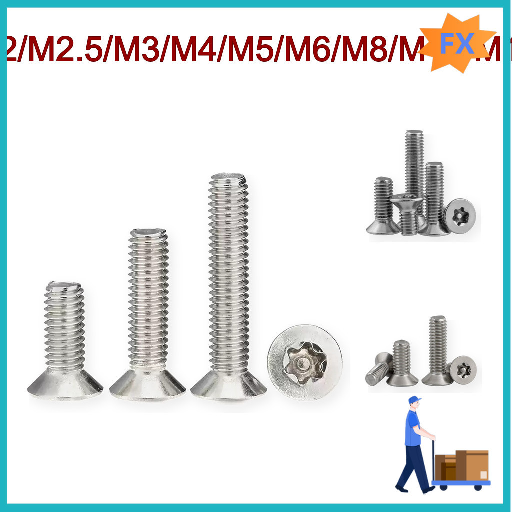 bulong đầu sao inox 304 M2-M12，Bulong đầu bằng Torx chống trộm[TSJ-2]