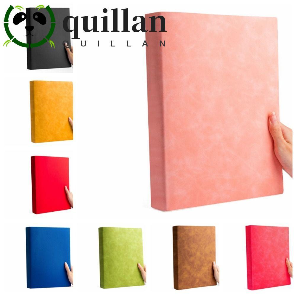 Máy tính xách tay dày QUILLAN A4, PU Cover Dòng ngang Sổ tay lớn, A4 Họp Notepad 200 trang Dòng / Nh