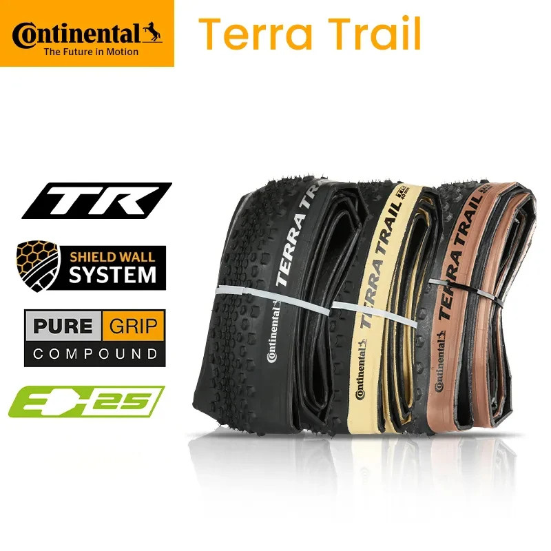 Continental Terra Trail 700x40C Không săm Ready Road Lốp xe đạp Đen / Kem / Nâu 3 / 180 TPI Lốp gấp 