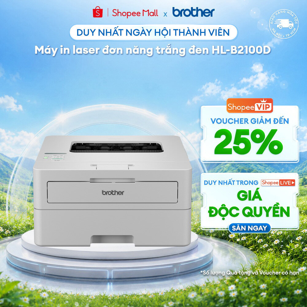 [SỐ LƯỢNG CÓ HẠN] Máy in laser đơn năng Brother HL-B2100D
