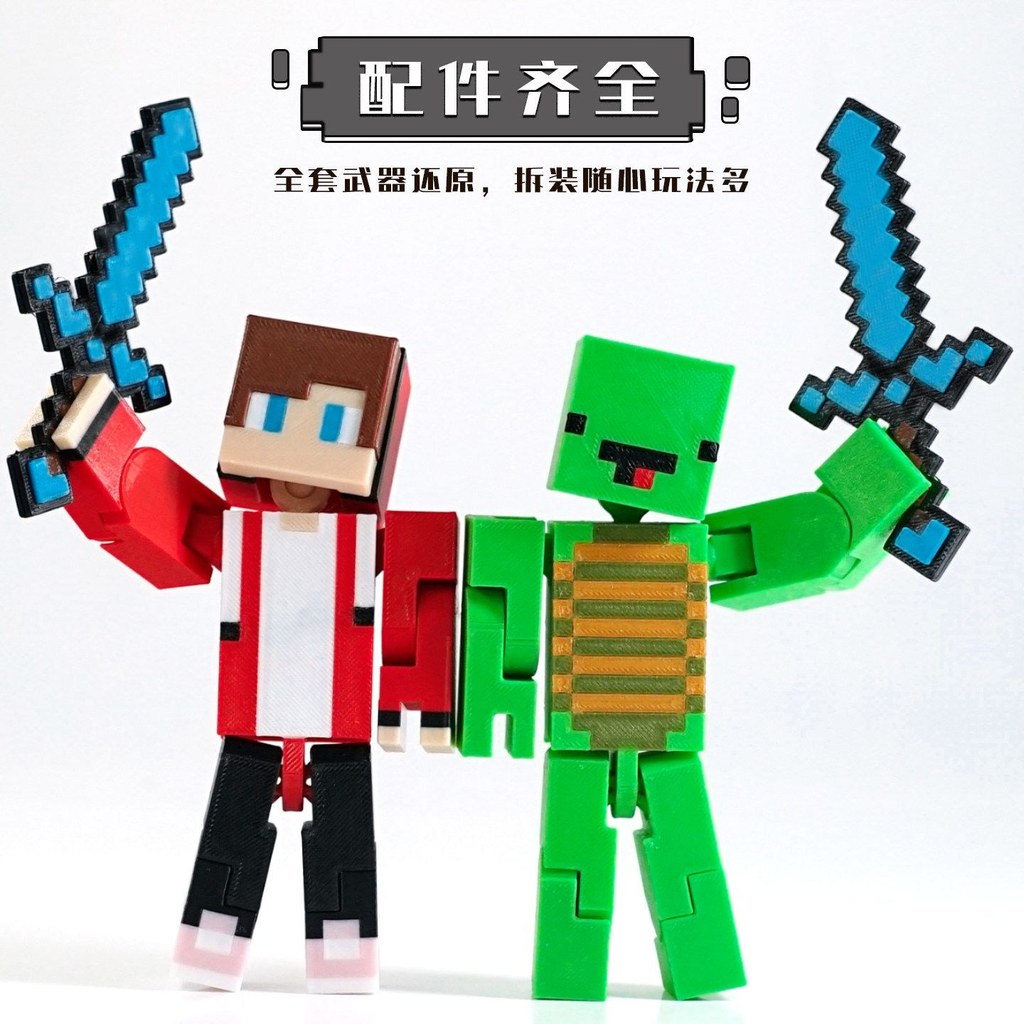 Mô Hình 3D In Hình Minecraft Jet Maggie Có Thể Di Chuyển, Quà Tặng Đồ Chơi Liên Quan Đến Game 7.20