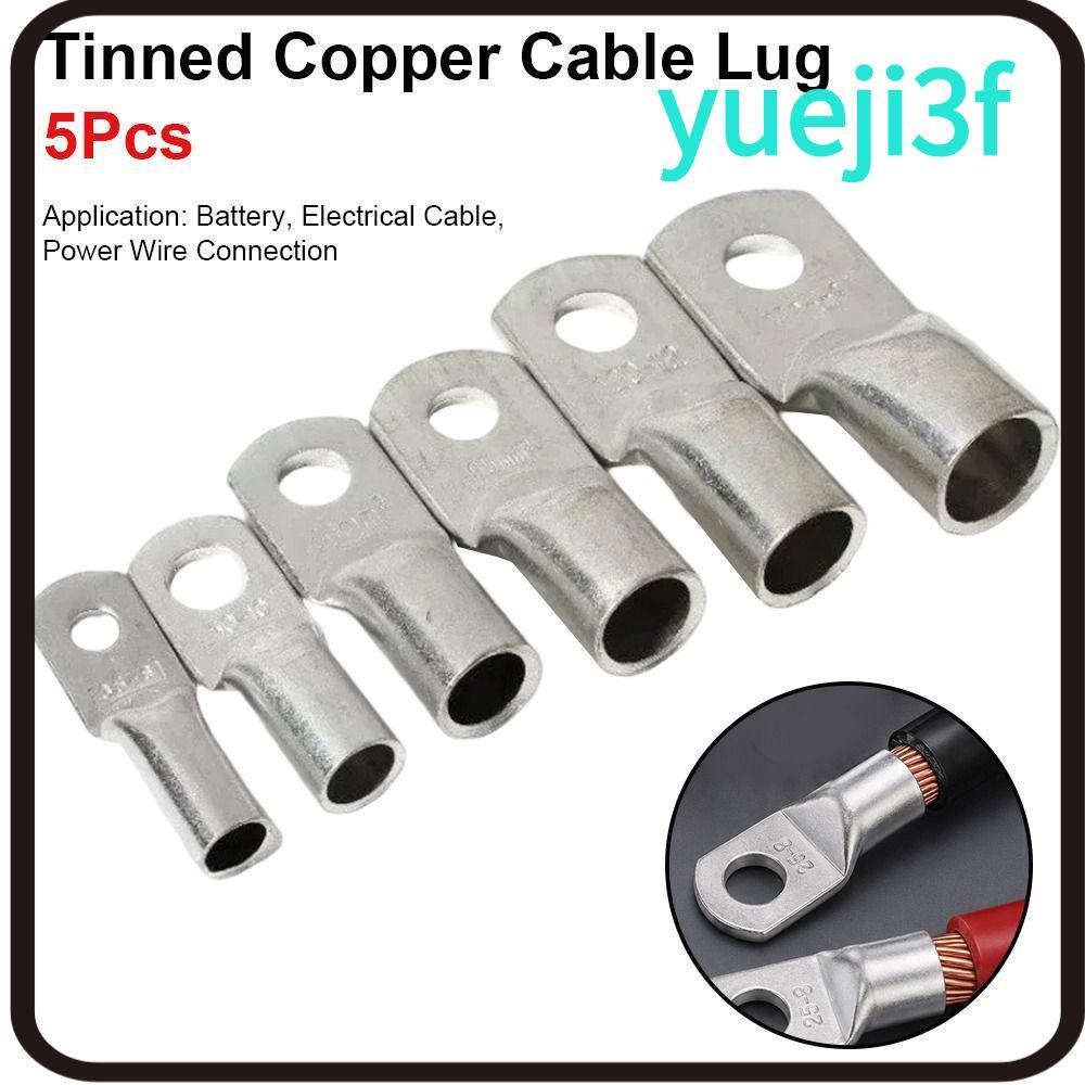 YUEJI 5 Cái Chốt Cáp Đồng Đóng Hộp, JG Series 6 / 10 / 16 / 25mm2 Vòng Uốn Thiết Bị Đầu Cuối, 14-2AW
