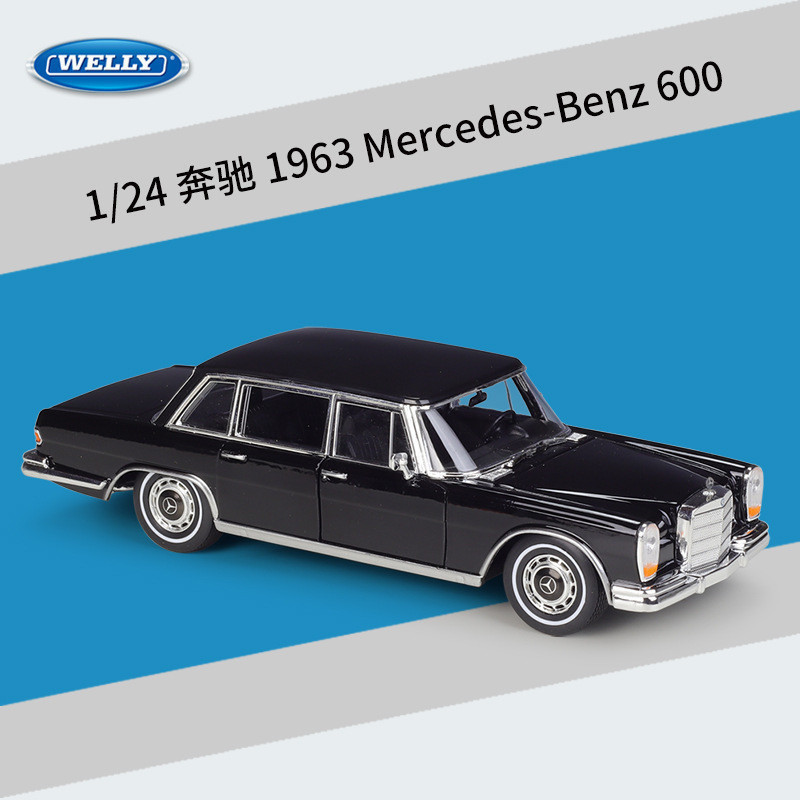 GMR Toy MR2 M1 WELLY WELLY 1: 24 Mercedes-Benz 1963Mercedes Benz 600 Mô Phỏng Hợp Kim Thành Phẩm Mẫu