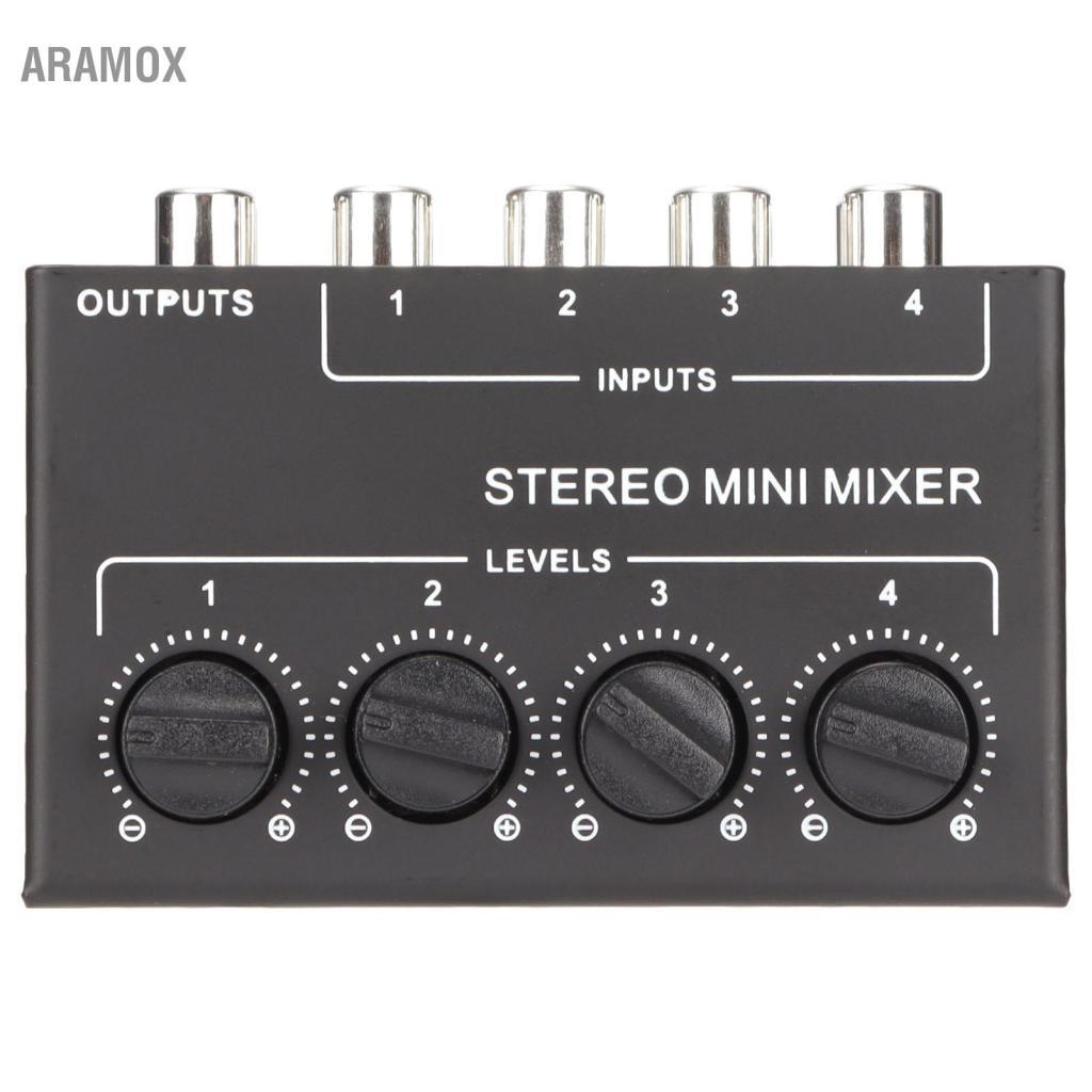 Aramox Dòng Trộn Âm Thanh Aramox - Âm Thanh Nổi 4 Kênh Để Trộn Nhạc Cụ Đầu Đĩa CD Băng CX400 Chuyên 