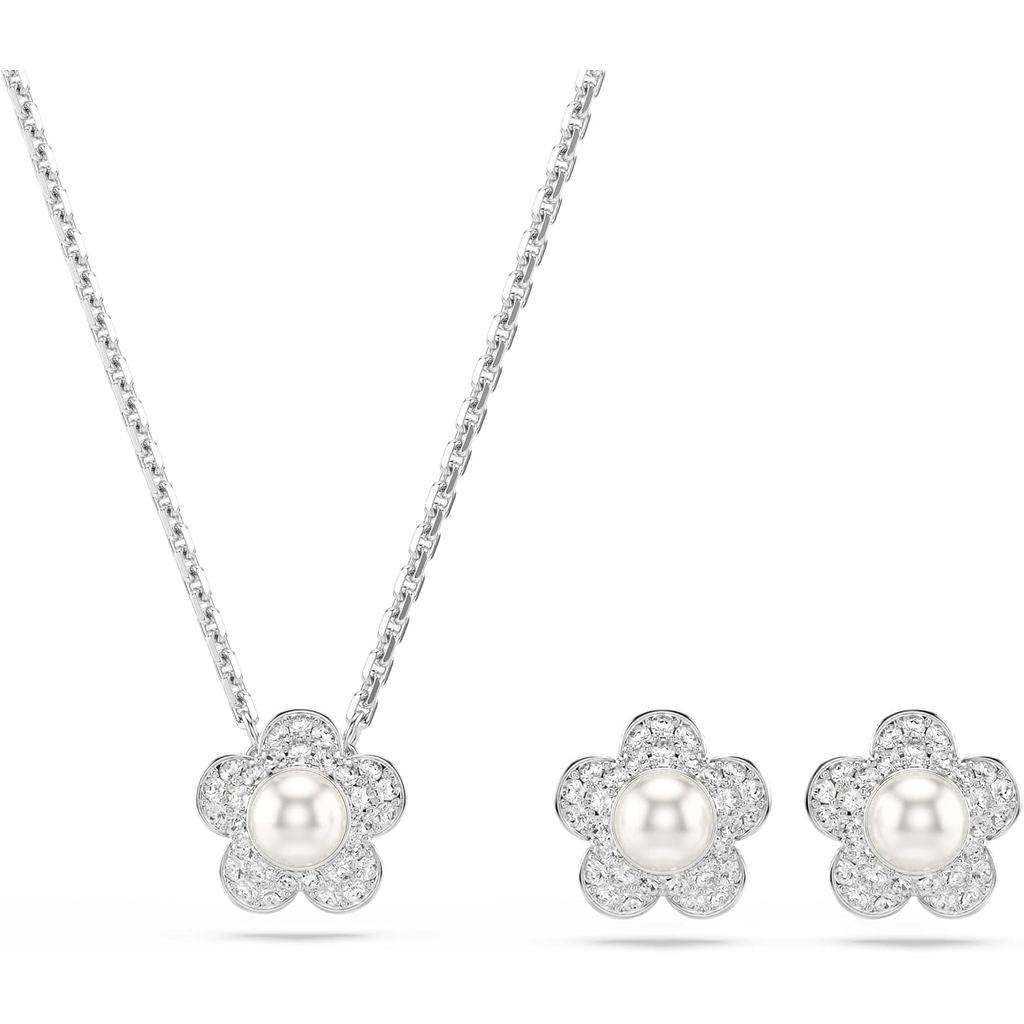 Bộ vòng cổ & bông tai Swarovski x Ariana Grande, Hoàn thiện Rhodium, Bộ sưu tập trang sức Ariana Gra