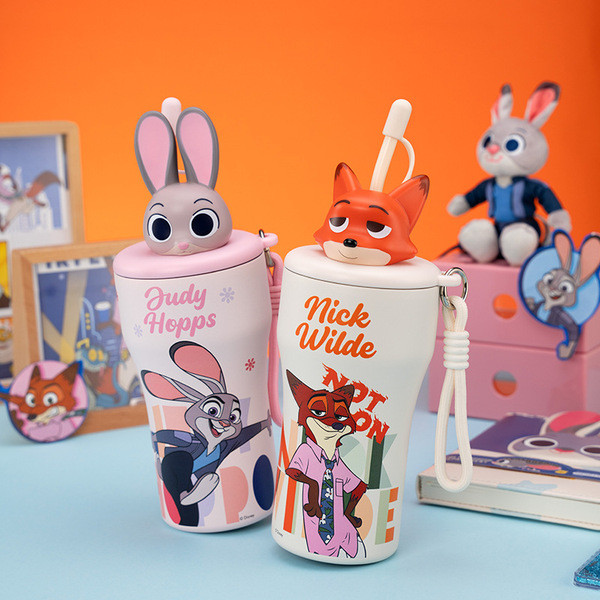 | ly giữ nhiệt tráng sứ | ly giữ nhiệt highland ✌Crazy Animal City Judy Nick Straw Coffee Cup 316 Cố
