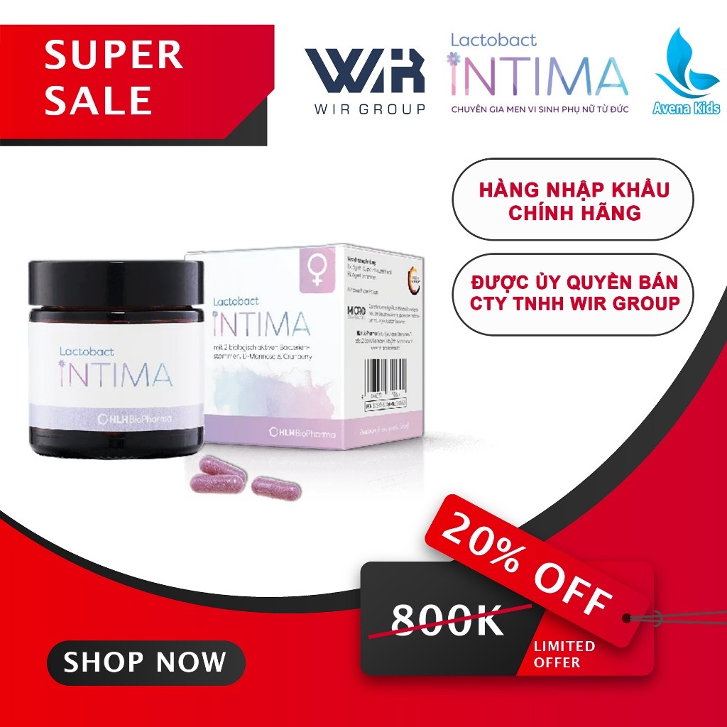 Men vi sinh Lactobact Intima Đức bổ sung lợi khuẩn, nhập khẩu chính hãng| Avena Kids