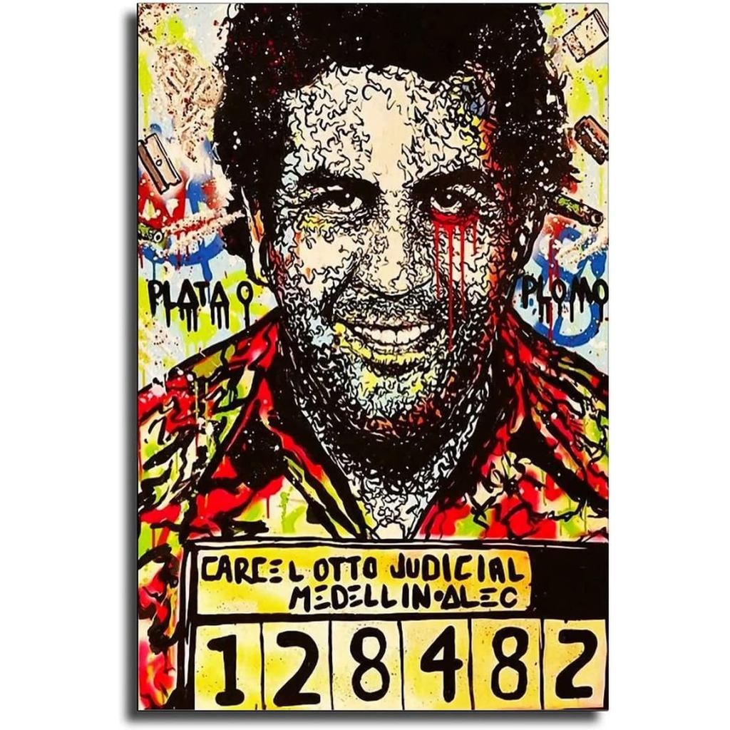 Pop Alec-monopolys Pablo Escobar Canvas Nghệ Thuật Poster Và Nghệ Thuật Treo Tường In Hình Hiện Đại 