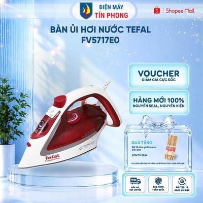 Bàn ủi hơi nước Tefal FV5717E0 - Công suất 2600W- Durilium AirGlide chống dính - Bảo hành 1 năm.